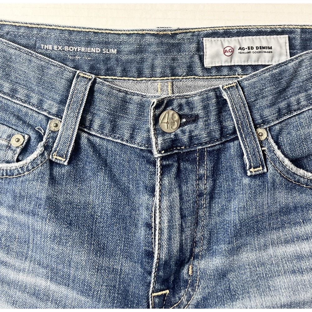 AG Adriano Goldschmied Jeans Women's 25 Blue The Ex Boyfriend Slim Fit Cropped - Picture 7 of 9